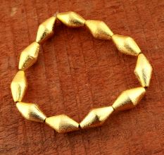 22k Gold plated Stretchable bracelet, Brass handmade jewelry